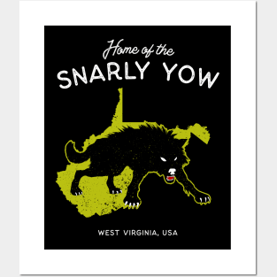 Home of the Snarly Yow - West Virginia, USA Cryptid Posters and Art